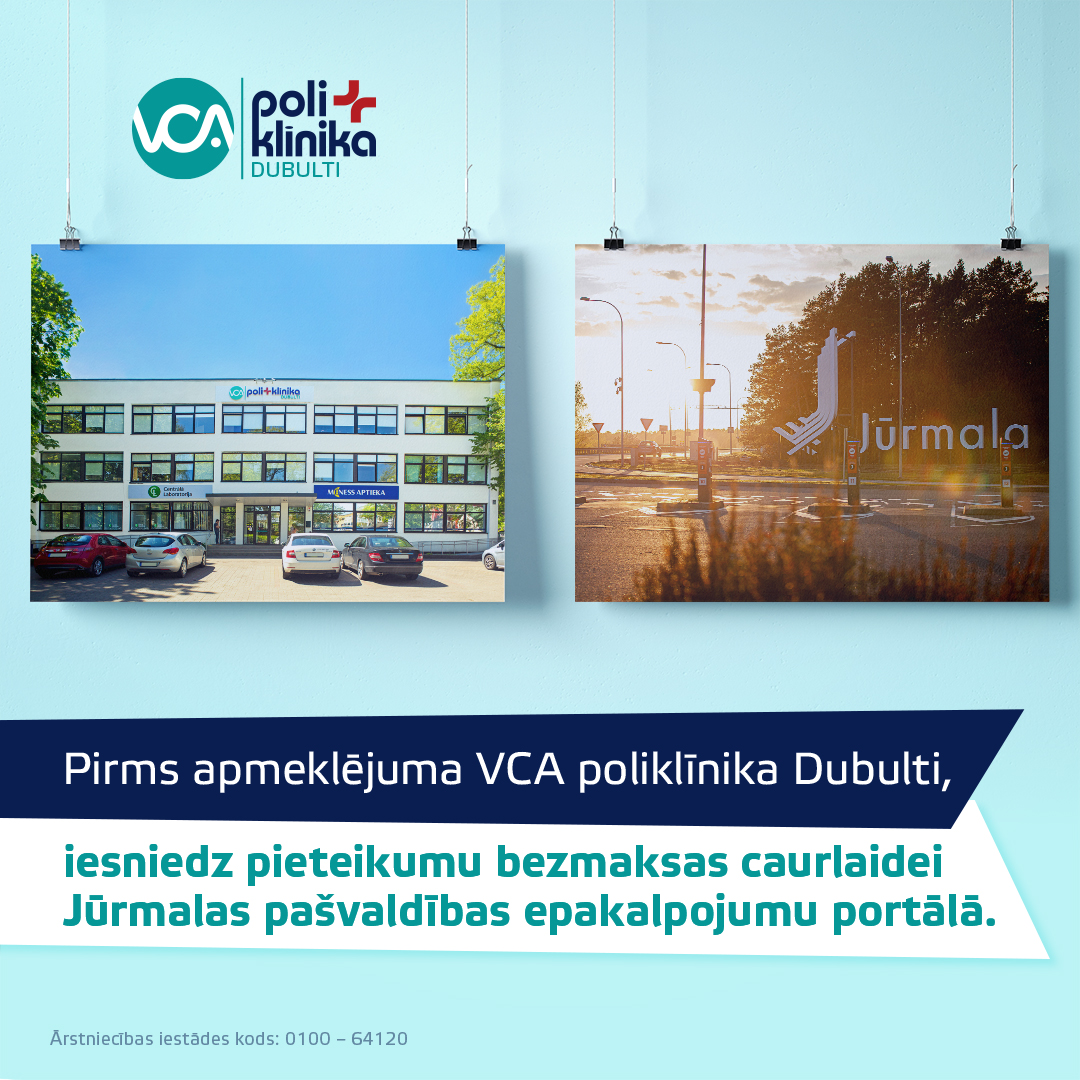 VCA Dubulti - bezmaksas Jūrmalas caurlaide apmeklētājiem