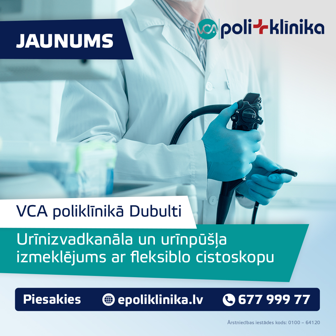 Jaunums Cistoskopija ar fleksiblo cistoskopu 