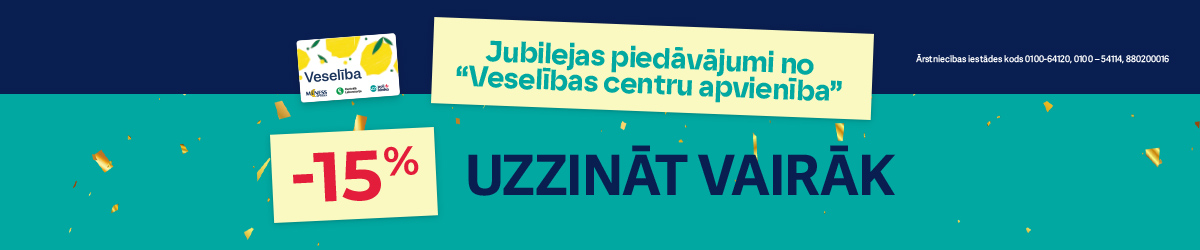 Jubilejas piedāvājumi ar karti Veselība no VCA