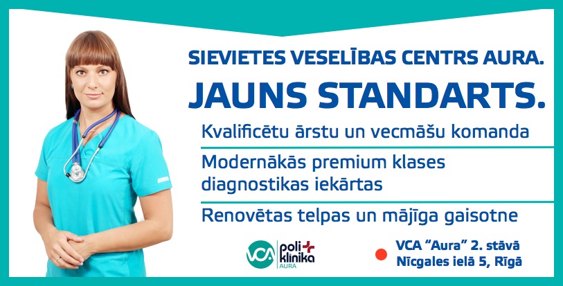 Sievietes veselības centrs ''Aura'' VCA poliklīnikā Aura
