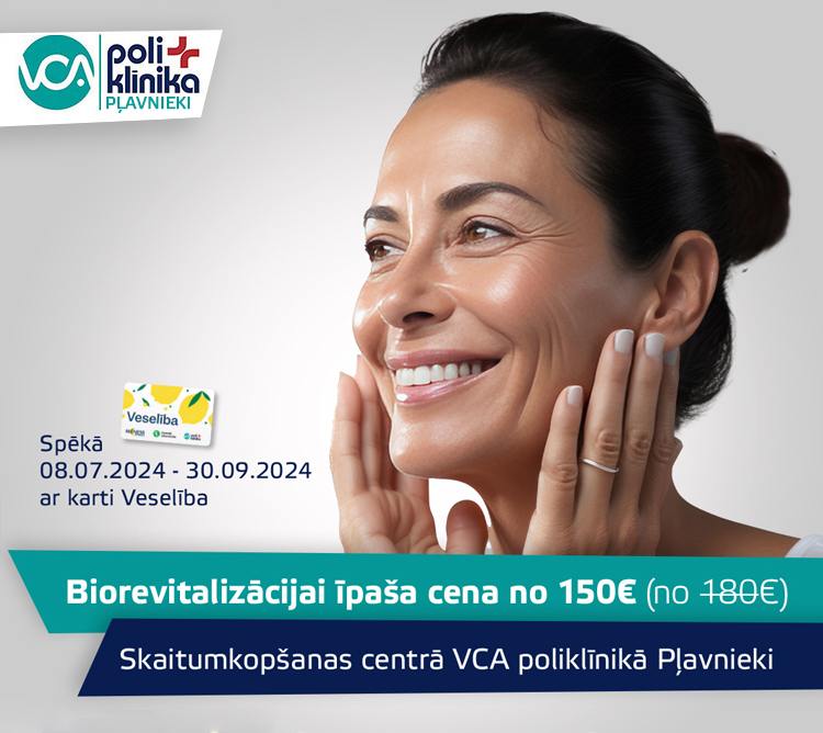 Maigai un samtaini gludai sejas ādai – biorevitalizācija par īpašu cenu ar karti Veselība