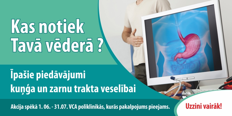 Īpašie piedāvājumi kuņģa un zarnu trakta veselībai VCA poliklīnikās