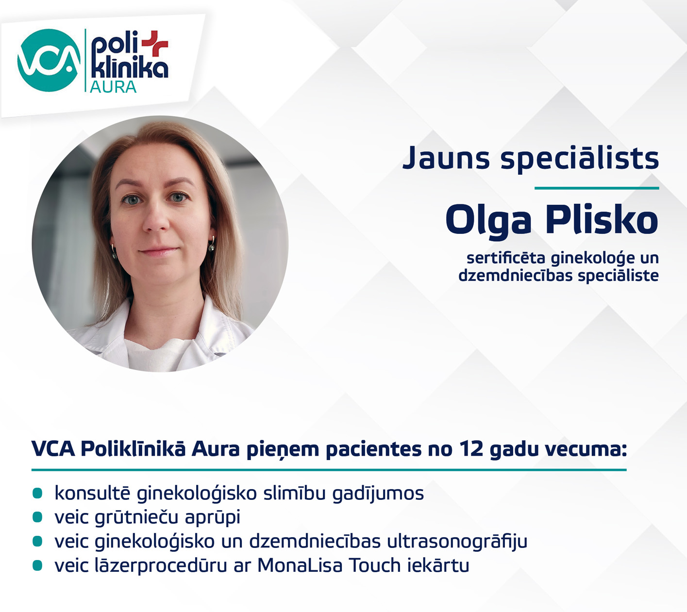 Ginekoloģe un dzemdību speciāliste Olga Plisko