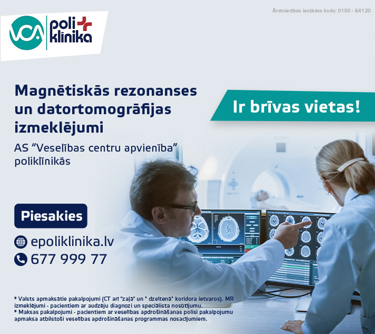 Brīvas vietas magnētiskas rezonanses un datortomogrāfijas izmeklējumiem