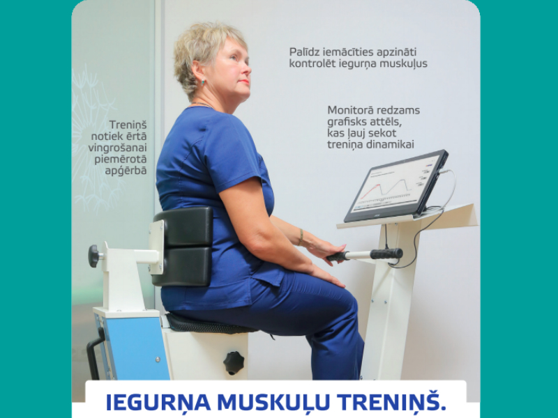 VCA poliklīnikā "Aura" pieejama vienīgā Latvijā rehabilitācijas iekārta iegurņa muskuļu treniņam PELVITRAINER
