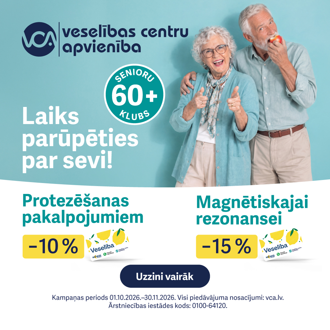 Senioriem īpašais piedāvājums