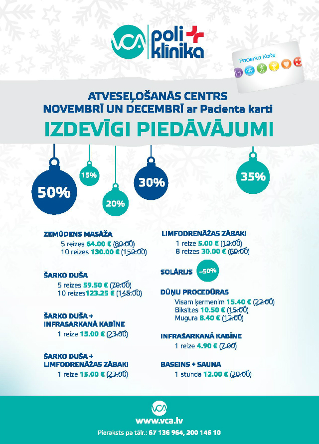 VCA Plavnieki veselibas veicinasanas centrs