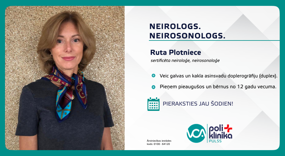 Neirologs, neirosonologs VCA poliklīnikā Pulss 5