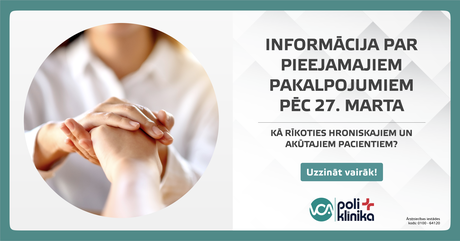 Informācija par pieejamiem pakalpojumiem pēc 27.marta